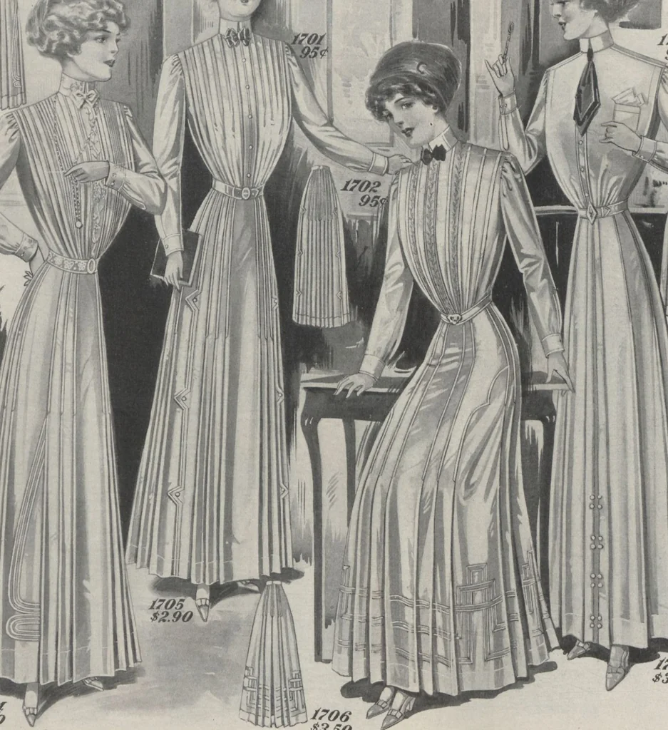 An illustration from The Gimbel book : Paris, London, and American styles, 1910, leaf 21