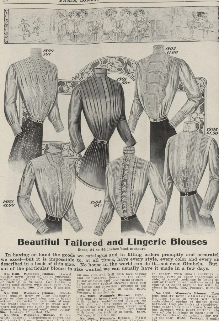 An illustration from The Gimbel book : Paris, London, and American styles, 1910, leaf 22
