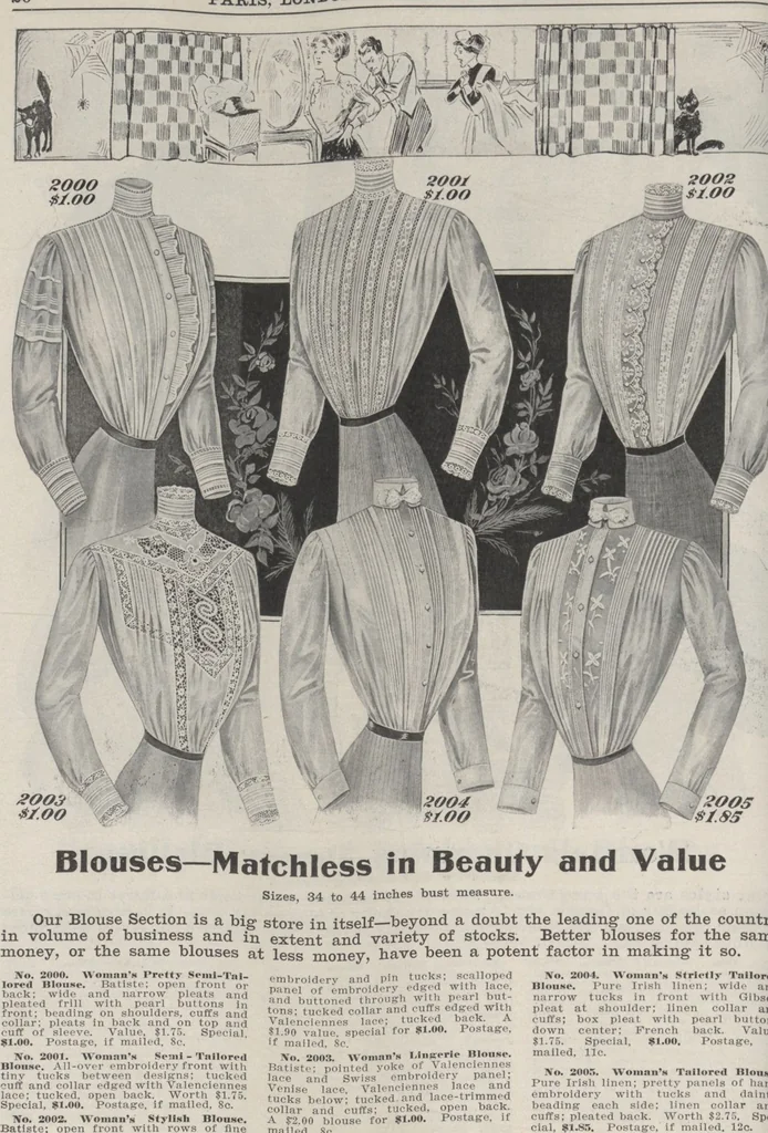 An illustration from The Gimbel book : Paris, London, and American styles, 1910, leaf 24