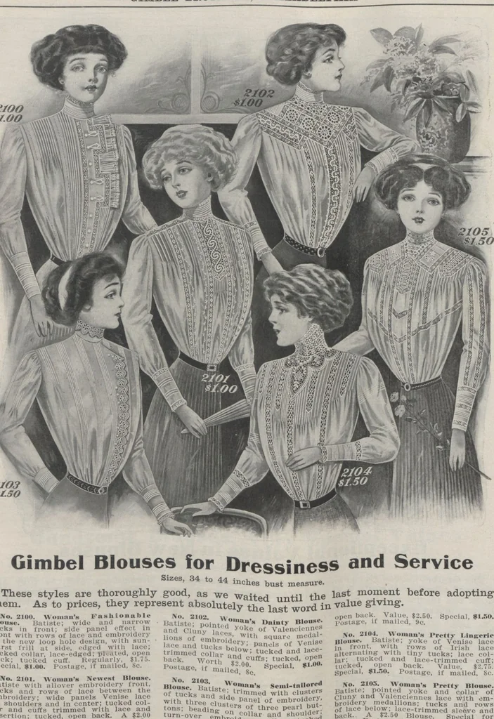 An illustration from The Gimbel book : Paris, London, and American styles, 1910, leaf 25