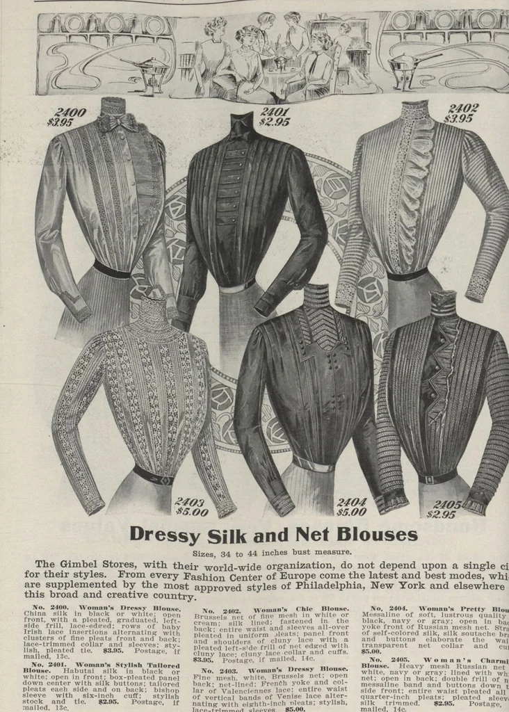 An illustration from The Gimbel book : Paris, London, and American styles, 1910, leaf 28