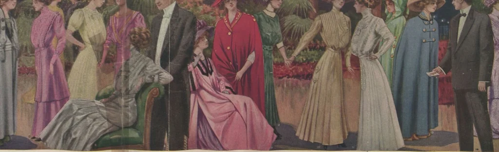 An illustration from The Gimbel book : Paris, London, and American styles, 1910, leaf 3