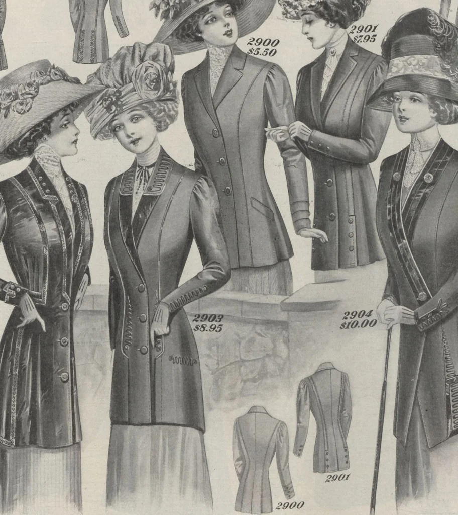 An illustration from The Gimbel book : Paris, London, and American styles, 1910, leaf 33