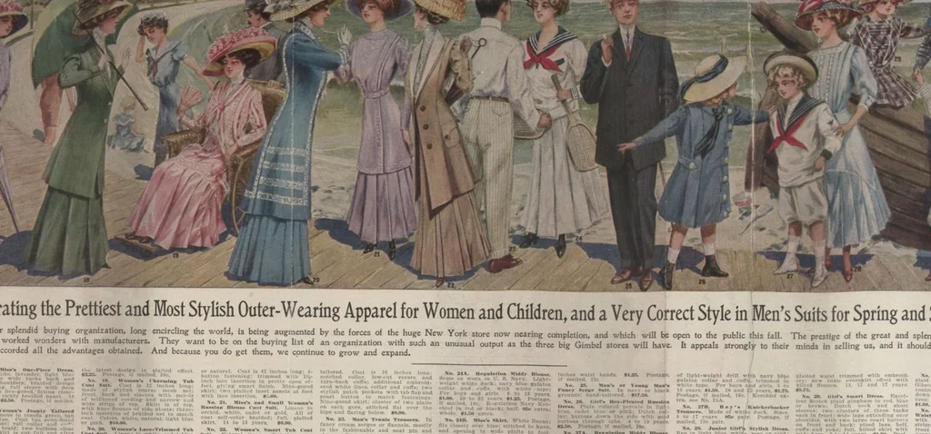 An illustration from The Gimbel book : Paris, London, and American styles, 1910, leaf 4