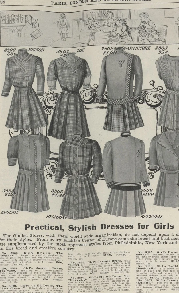 An illustration from The Gimbel book : Paris, London, and American styles, 1910, leaf 42