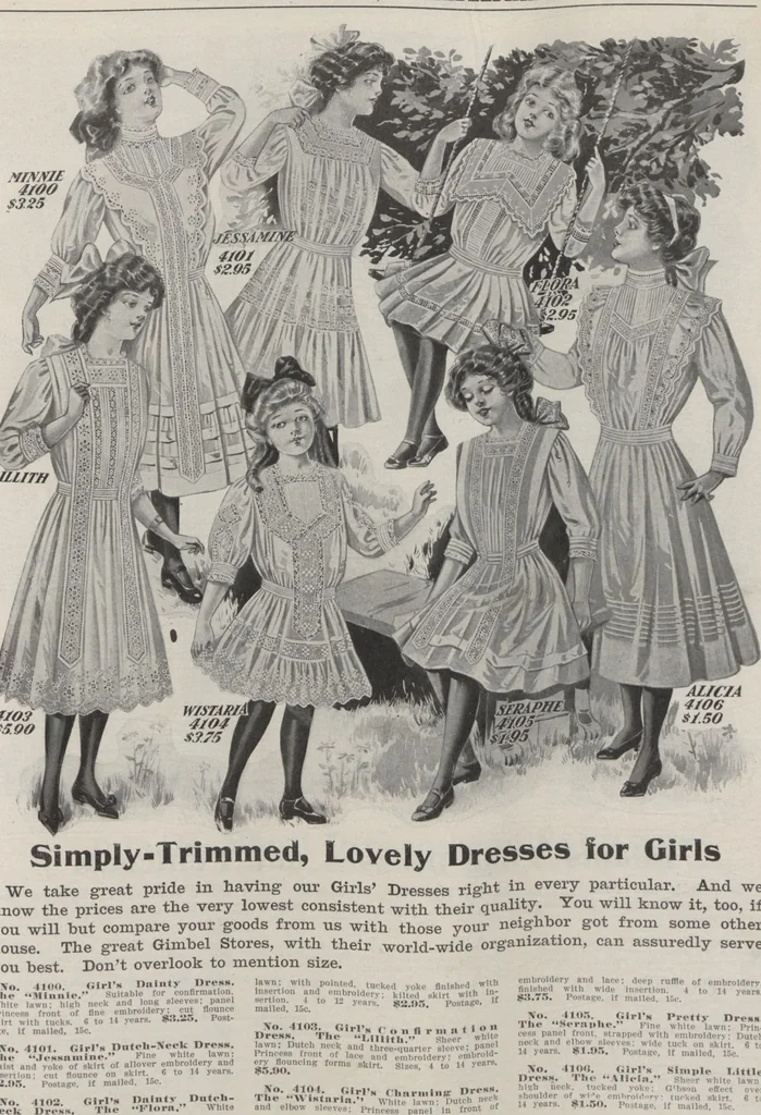 An illustration from The Gimbel book : Paris, London, and American styles, 1910, leaf 45