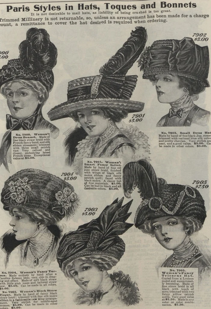 An illustration from The Gimbel book : Paris, London, and American styles, 1910, leaf 67