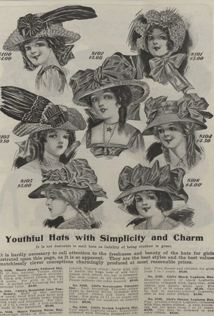 An illustration from The Gimbel book : Paris, London, and American styles, 1910, leaf 69