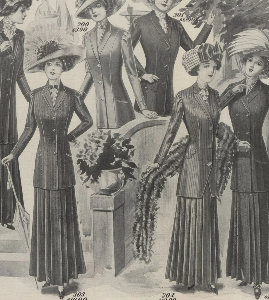 An illustration from The Gimbel book : Paris, London, and American styles, 1910, leaf 7