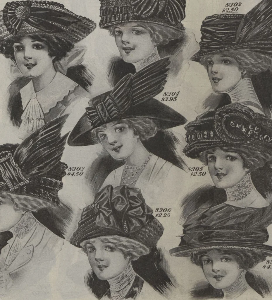 An illustration from The Gimbel book : Paris, London, and American styles, 1910, leaf 71