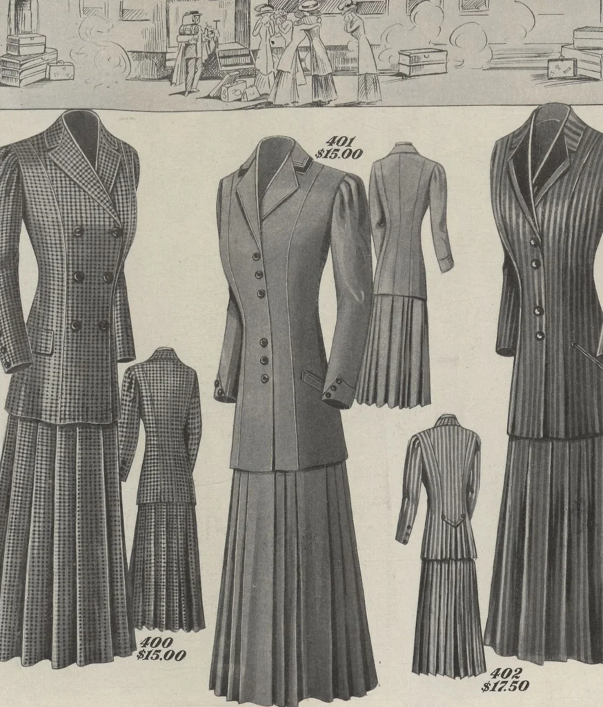 An illustration from The Gimbel book : Paris, London, and American styles, 1910, leaf 8