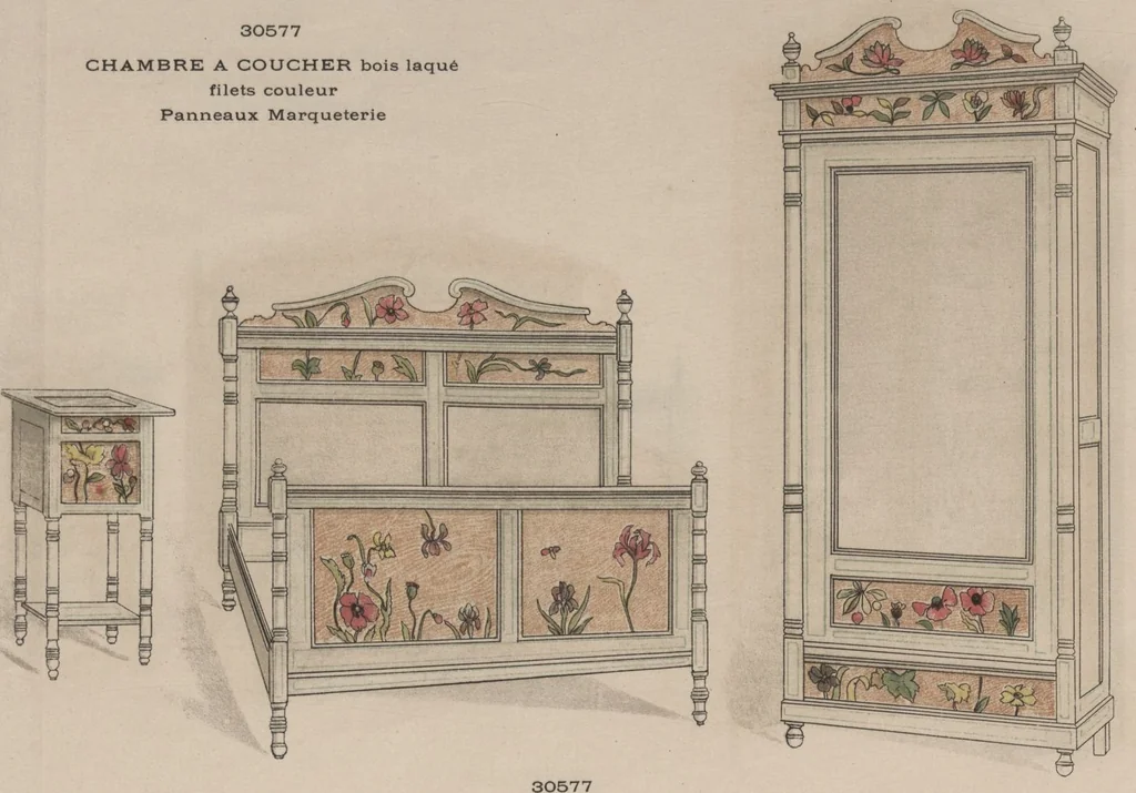 An illustration from Chambres à coucher & salles à manger / Maxime Clair, 1901, leaf 12