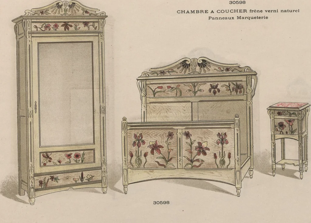 An illustration from Chambres à coucher & salles à manger / Maxime Clair, 1901, leaf 13