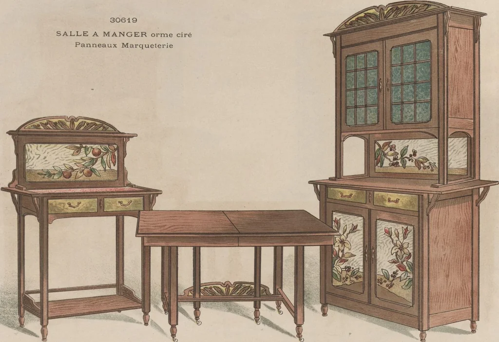 An illustration from Chambres à coucher & salles à manger / Maxime Clair, 1901, leaf 18