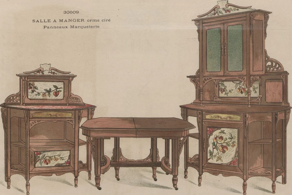 An illustration from Chambres à coucher & salles à manger / Maxime Clair, 1901, leaf 19