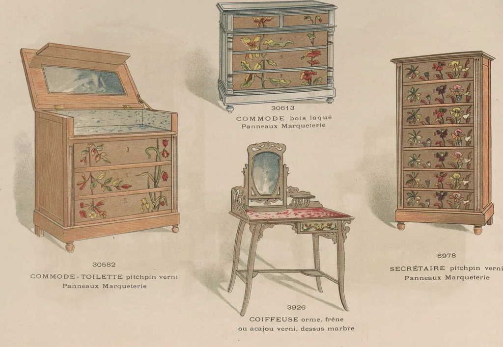 An illustration from Chambres à coucher & salles à manger / Maxime Clair, 1901, leaf 20