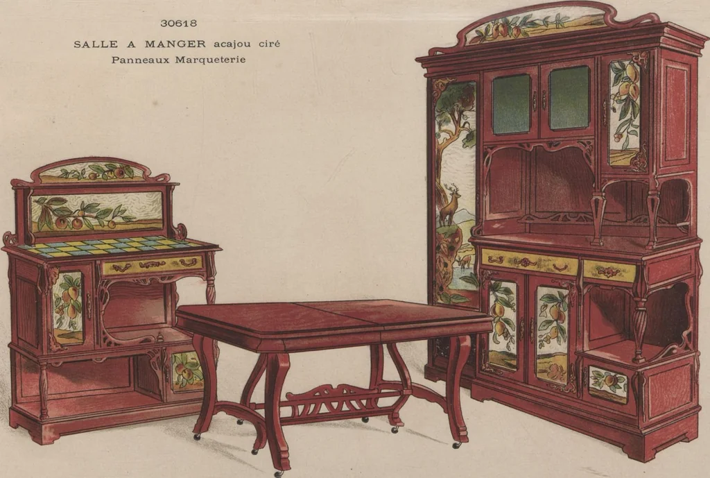 An illustration from Chambres à coucher & salles à manger / Maxime Clair, 1901, leaf 21