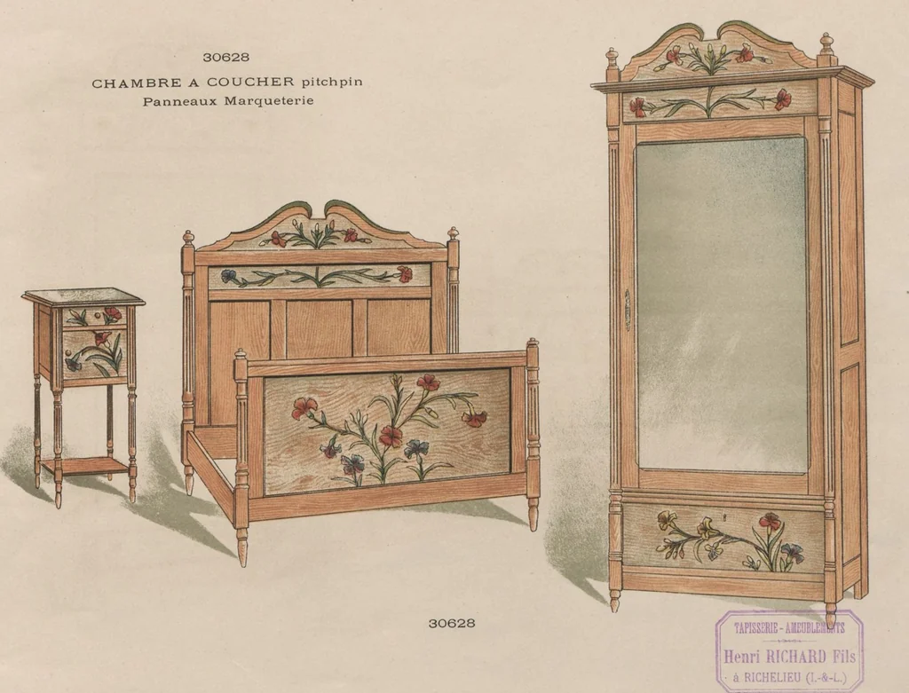 An illustration from Chambres à coucher & salles à manger / Maxime Clair, 1901, leaf 7