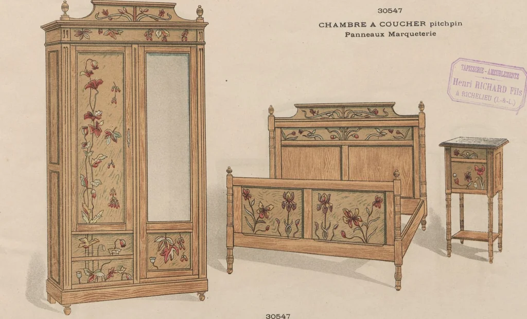 An illustration from Chambres à coucher & salles à manger / Maxime Clair, 1901, leaf 9