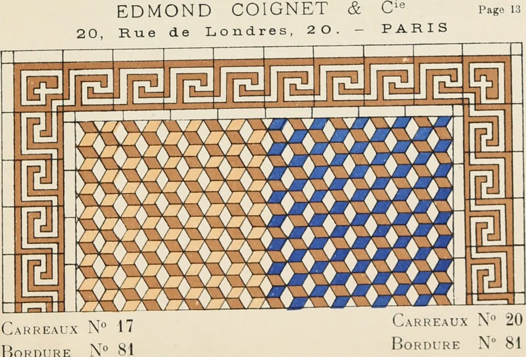 An illustration from Carreaux mosaïques, 1907, leaf 33