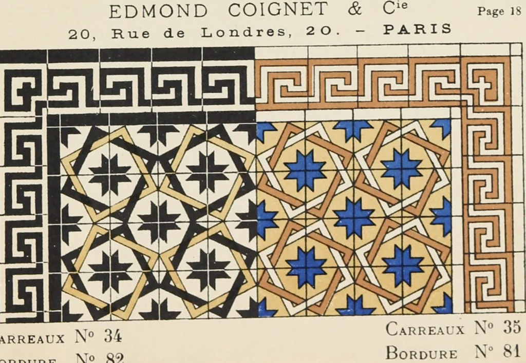 An illustration from Carreaux mosaïques, 1907, leaf 43