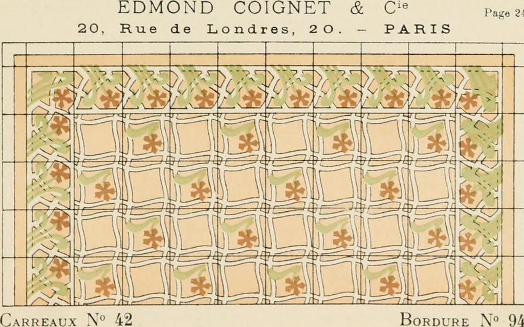 An illustration from Carreaux mosaïques, 1907, leaf 55