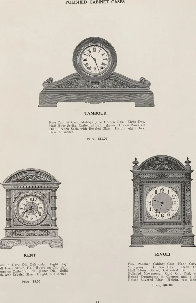 An illustration from Catalogue, 1906-1907, Sept. 1, 1906 / Seth Thomas Clock Company, 1906, leaf 13