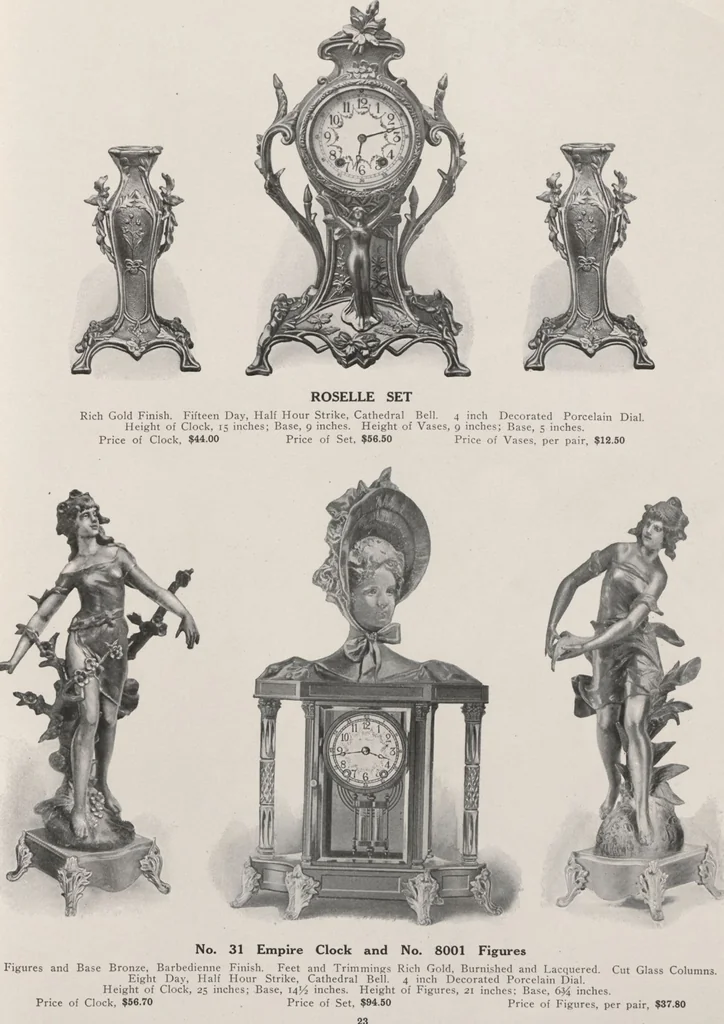 An illustration from Catalogue, 1906-1907, Sept. 1, 1906 / Seth Thomas Clock Company, 1906, leaf 25
