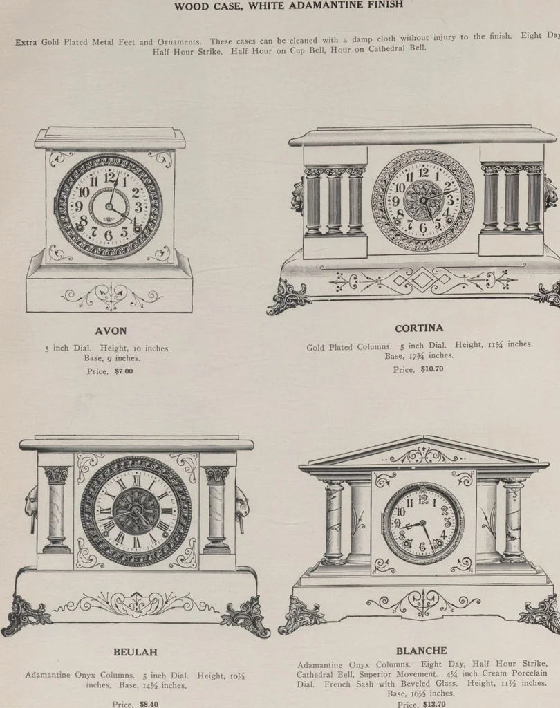 An illustration from Catalogue, 1906-1907, Sept. 1, 1906 / Seth Thomas Clock Company, 1906, leaf 6