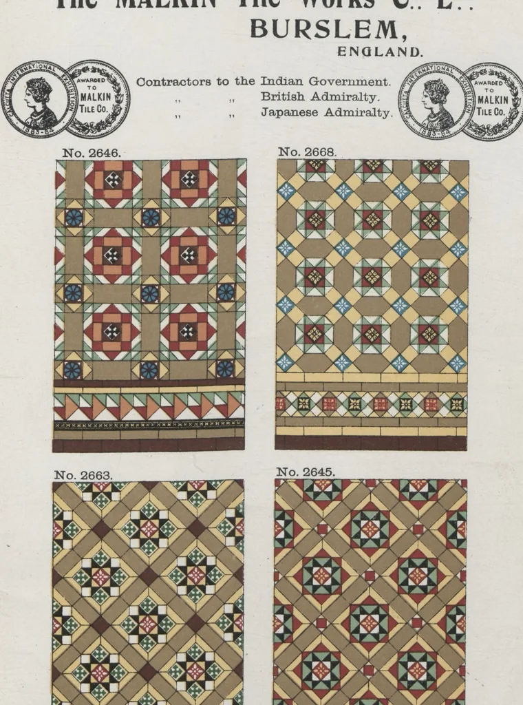 An illustration from The Malkin Tile Works Co. Ltd, 1900, leaf 7