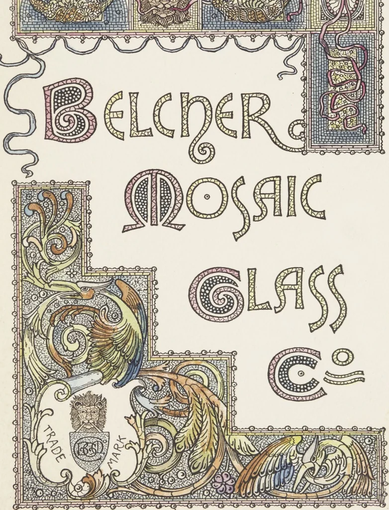 An illustration from Belcher Mosaic Glass Co. : [catalog], 1886, leaf 1
