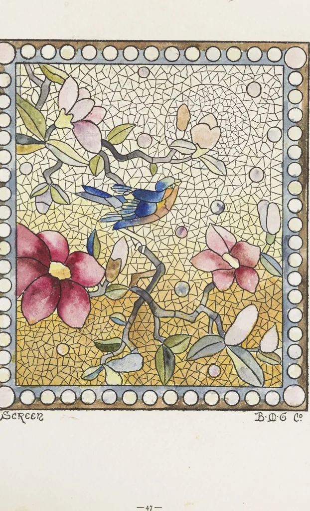 An illustration from Belcher Mosaic Glass Co. : [catalog], 1886, leaf 97