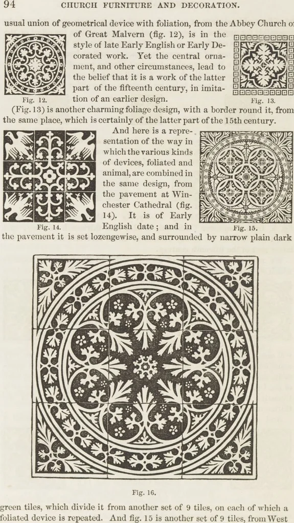 An illustration from An essay on church furniture and decoration / by Edward L. Cutts, 1854, leaf 108