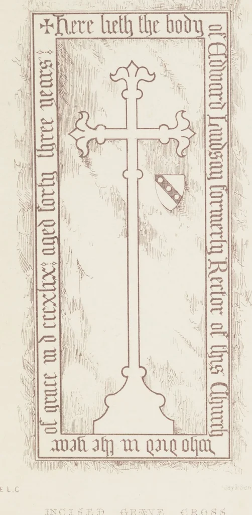 An illustration from An essay on church furniture and decoration / by Edward L. Cutts, 1854, leaf 129