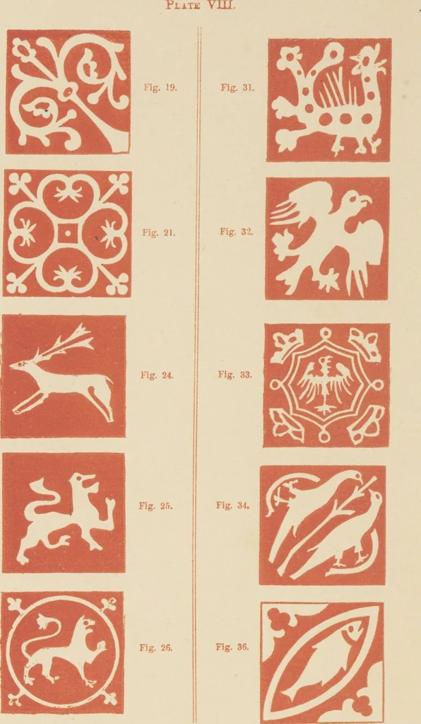 An illustration from An essay on church furniture and decoration / by Edward L. Cutts, 1854, leaf 158