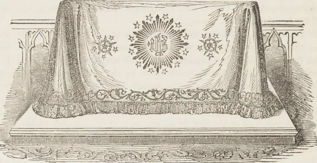 An illustration from An essay on church furniture and decoration / by Edward L. Cutts, 1854, leaf 86