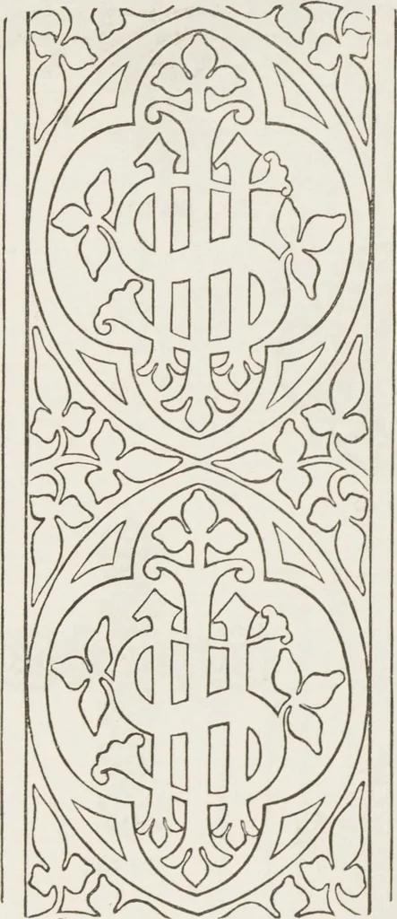 An illustration from An essay on church furniture and decoration / by Edward L. Cutts, 1854, leaf 90