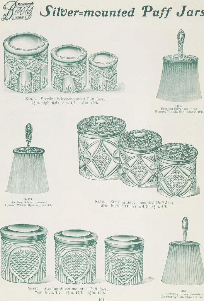 An illustration from Boots leather goods, fancy, silver, toilet, and bound book depts. Season 1910-11, 1910, leaf 108