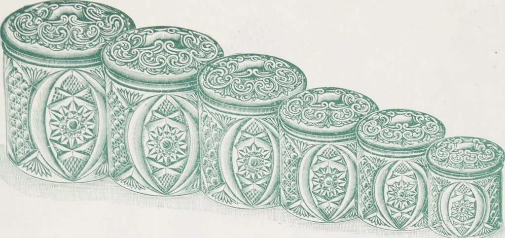 An illustration from Boots leather goods, fancy, silver, toilet, and bound book depts. Season 1910-11, 1910, leaf 109