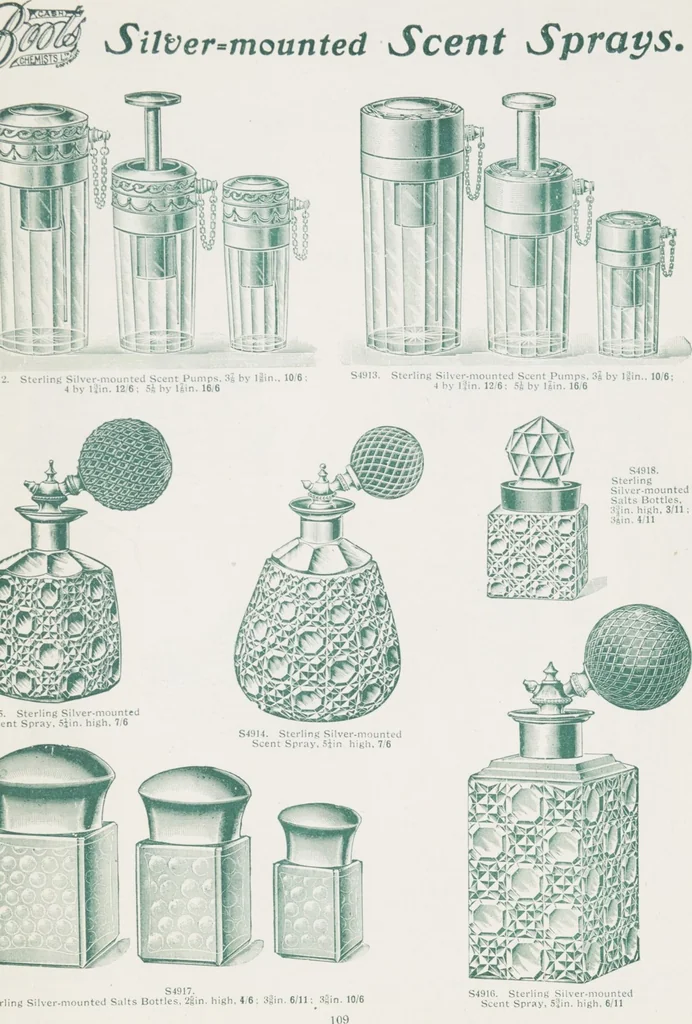 An illustration from Boots leather goods, fancy, silver, toilet, and bound book depts. Season 1910-11, 1910, leaf 113