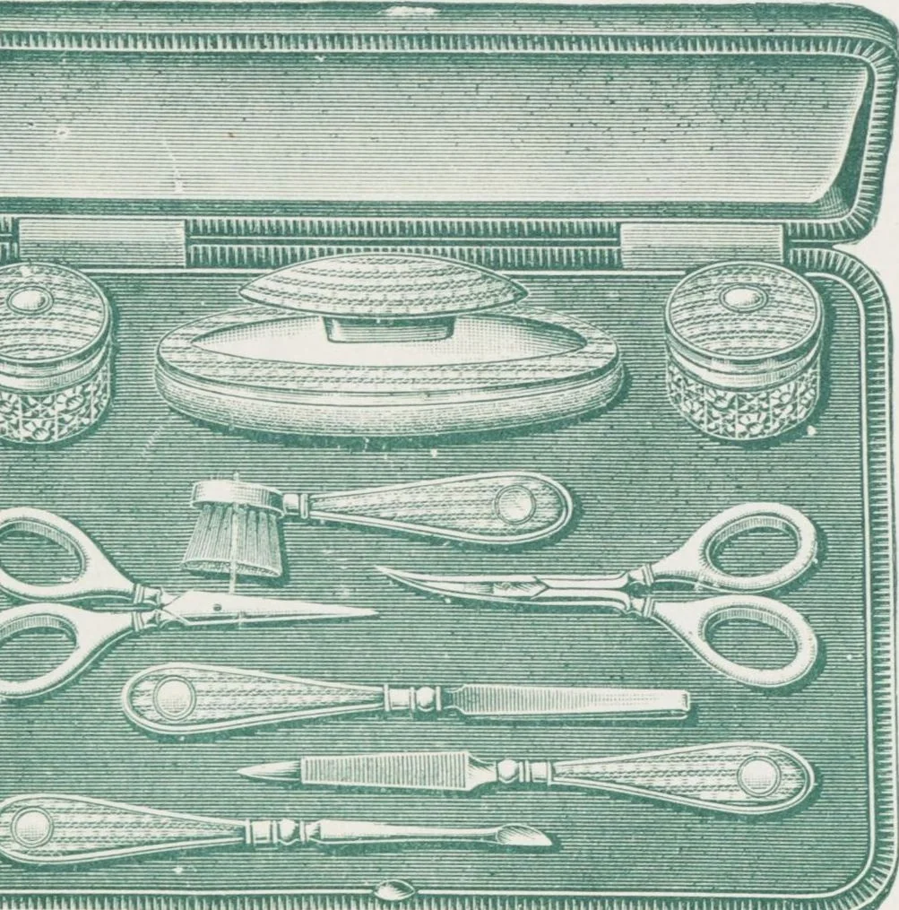 An illustration from Boots leather goods, fancy, silver, toilet, and bound book depts. Season 1910-11, 1910, leaf 116