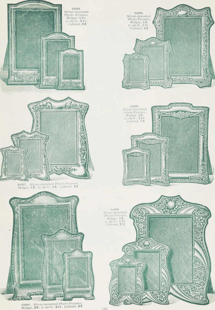 An illustration from Boots leather goods, fancy, silver, toilet, and bound book depts. Season 1910-11, 1910, leaf 125