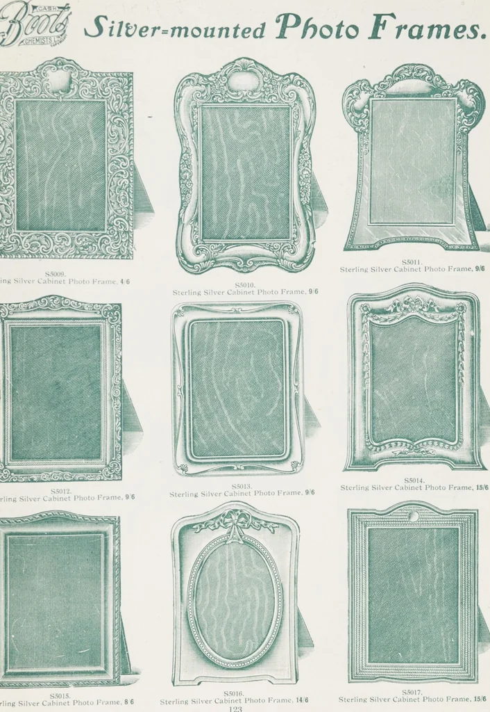 An illustration from Boots leather goods, fancy, silver, toilet, and bound book depts. Season 1910-11, 1910, leaf 127