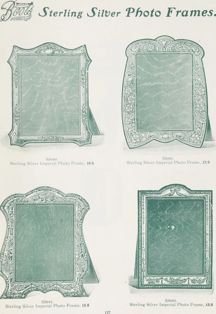 An illustration from Boots leather goods, fancy, silver, toilet, and bound book depts. Season 1910-11, 1910, leaf 131