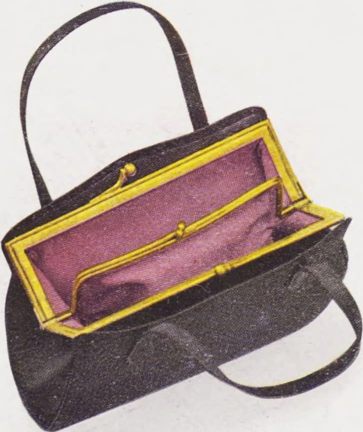 An illustration from Boots leather goods, fancy, silver, toilet, and bound book depts. Season 1910-11, 1910, leaf 14