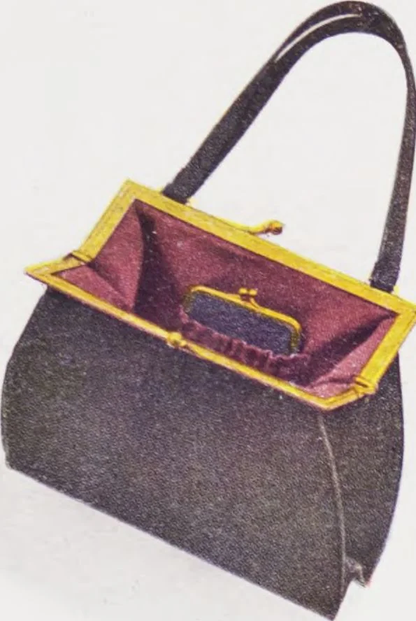An illustration from Boots leather goods, fancy, silver, toilet, and bound book depts. Season 1910-11, 1910, leaf 15