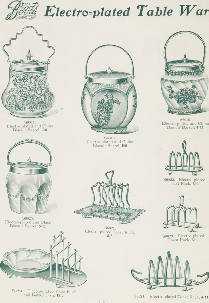 An illustration from Boots leather goods, fancy, silver, toilet, and bound book depts. Season 1910-11, 1910, leaf 150