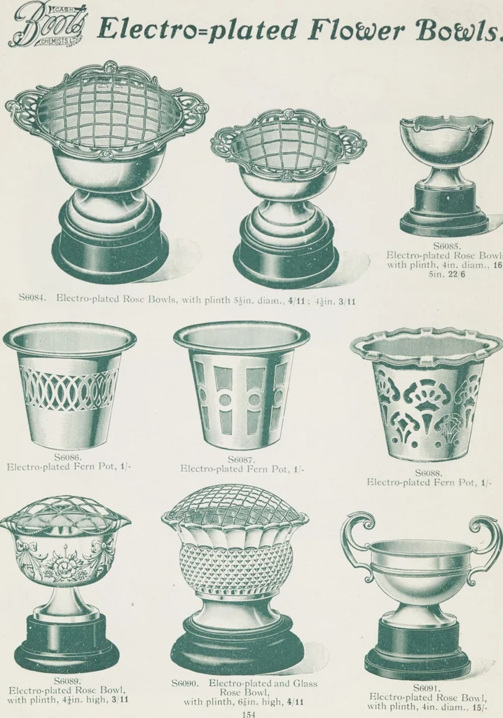 An illustration from Boots leather goods, fancy, silver, toilet, and bound book depts. Season 1910-11, 1910, leaf 158