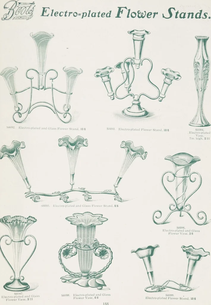 An illustration from Boots leather goods, fancy, silver, toilet, and bound book depts. Season 1910-11, 1910, leaf 159