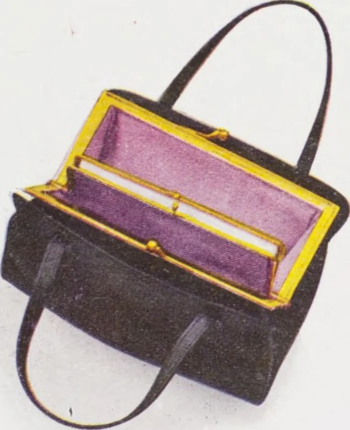 An illustration from Boots leather goods, fancy, silver, toilet, and bound book depts. Season 1910-11, 1910, leaf 16